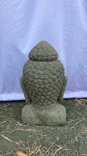 BUDDHA BUST GREENSTONE 50 CM B BACK